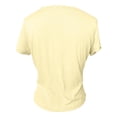 thumbnail image 4 of Women's Short Sleeve Lace Tops 2026 Summer Ribbed Scoop Neck Button T Shirts Fitted Going Out Slim Y2K Fashion Clothes(Yellow,M), 4 of 4
