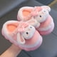 thumbnail image 1 of Zapatillas de algodón de invierno para niños, cálidas, con forro polar, para niñas, bolsa para padres e hijos con 2 zapatillas para bebés de 1 a 3 años, 1 of 4