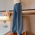 thumbnail image 6 of JLMSPLWG Wide Leg Pants Girls Bootcut Denim Jeans Girl Aesthetic Cute Personalized Jean Kids Vintage Solid Color Trendy Denim Pants Toddler Girl Clothes, 6 of 10