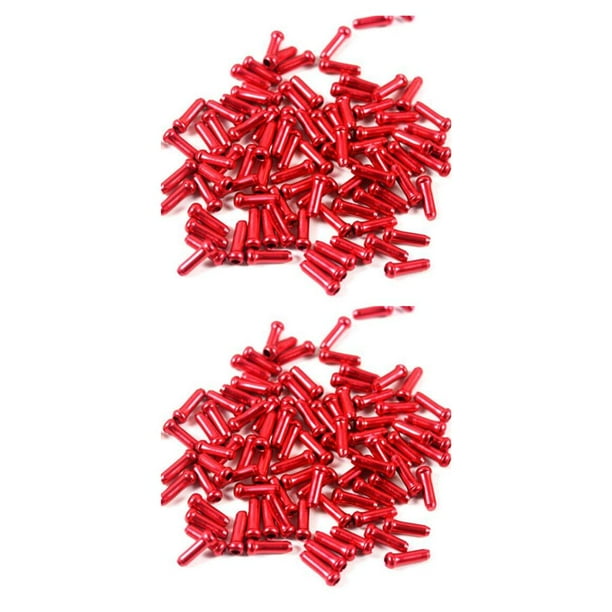 Greeniant 50 piezas de cable de freno de bicicleta de montaña, tapa trasera de aleación de aluminio, reemplazo de Cable de palanca de cambios MTB, Rojo 2piezas Greeniant CBP471131
