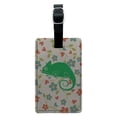 thumbnail image 1 of Chameleon Floral Wallpaper Rectangle Leather Luggage Card Suitcase Carry-On ID Tag, 1 of 7