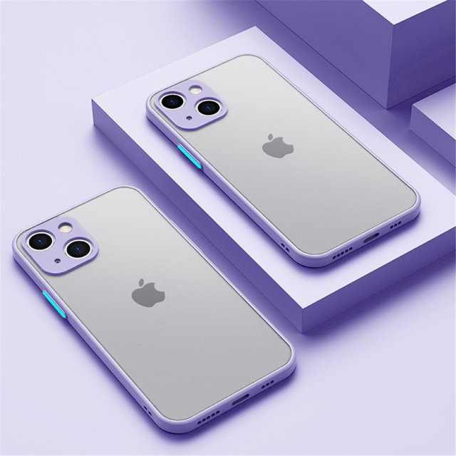 Funda mate armadura a prueba de golpes para iPhone 14 13 12 11 Pro Max XR XS 6 7 8 Plus SE Mini parachoques de silicona de lujo transparente cubierta dura de PC Deng Xun unisex