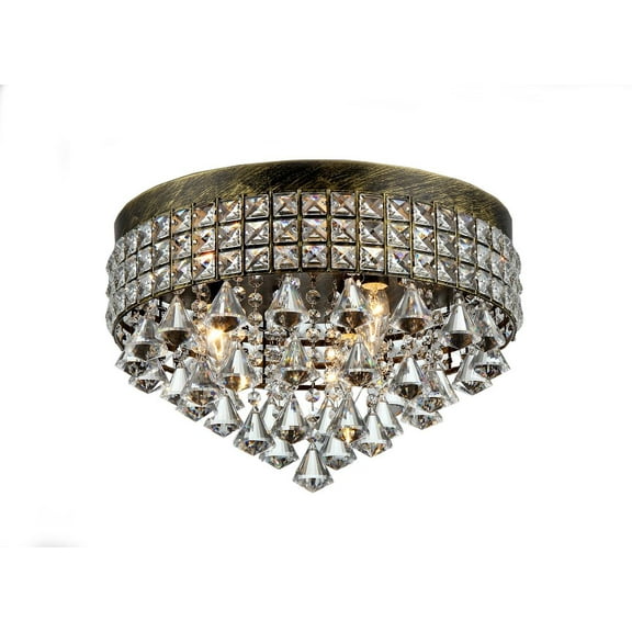 Melly 3-light Antique 16-inch Crystal Chandelier