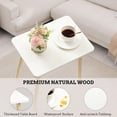 thumbnail image 4 of White Modern Side Table Bedside Table Home Decor, Small Table for Small Spaces, Small Coffee Table, Easy Assembly, 4 of 6