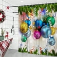 thumbnail image 6 of Christmas Shower Curtains Christmas Balls Xmas Tree Candy Streamers Bathroom Happy New Year Celebration HolidayBathroom Shower Curtain Set Waterproof Fabric with 12 Hooks 72Wx72H Inch, 6 of 6