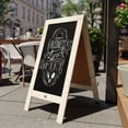 thumbnail image 4 of Flash Furniture Canterbury Collection 20" x 40" Weathered Brown Rustic Magnetic A-Frame Chalkboard, 4 of 12