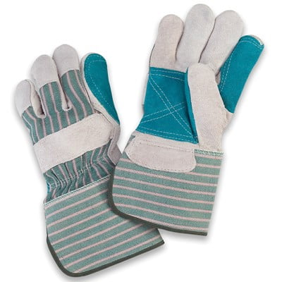 

NS Hand Protection Heavy-Duty Grade Gauntlet Cuff Double Leather Palm Work Gloves - (24 Pairs)