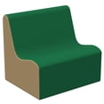 thumbnail image 1 of Softscape 10463-GNSD Wave Preschool Sofa - Green & Sand, 1 of 1
