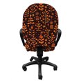 thumbnail image 3 of Floral Office Chair Slipcover, Hand Drawn Watercolor Design with Autumn Season Theme Warm Toned Abstract Foliage, Stretch Decorative Fabric Cover, Standard Size, Orange Maroon, by Ambesonne, 3 of 5