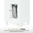 thumbnail image 6 of BarberPub Bathroom Vanities Storage with Shampoo Bowl, Hair Salon Wash Sink Shampoo Station, All White, 6 of 10