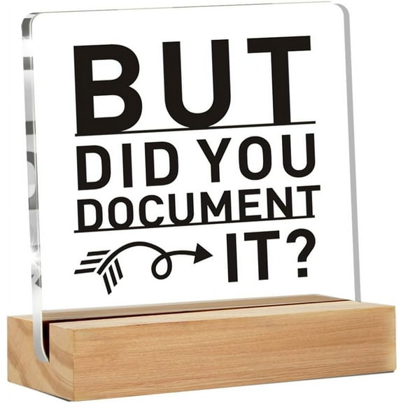 HR Gifts for Women, Men, Coworkers, But Did you Document It, Funny HR Decor, Human Resources Gifts, Office Humor Decor, HR Professional Gifts (4 x 4 Inches)