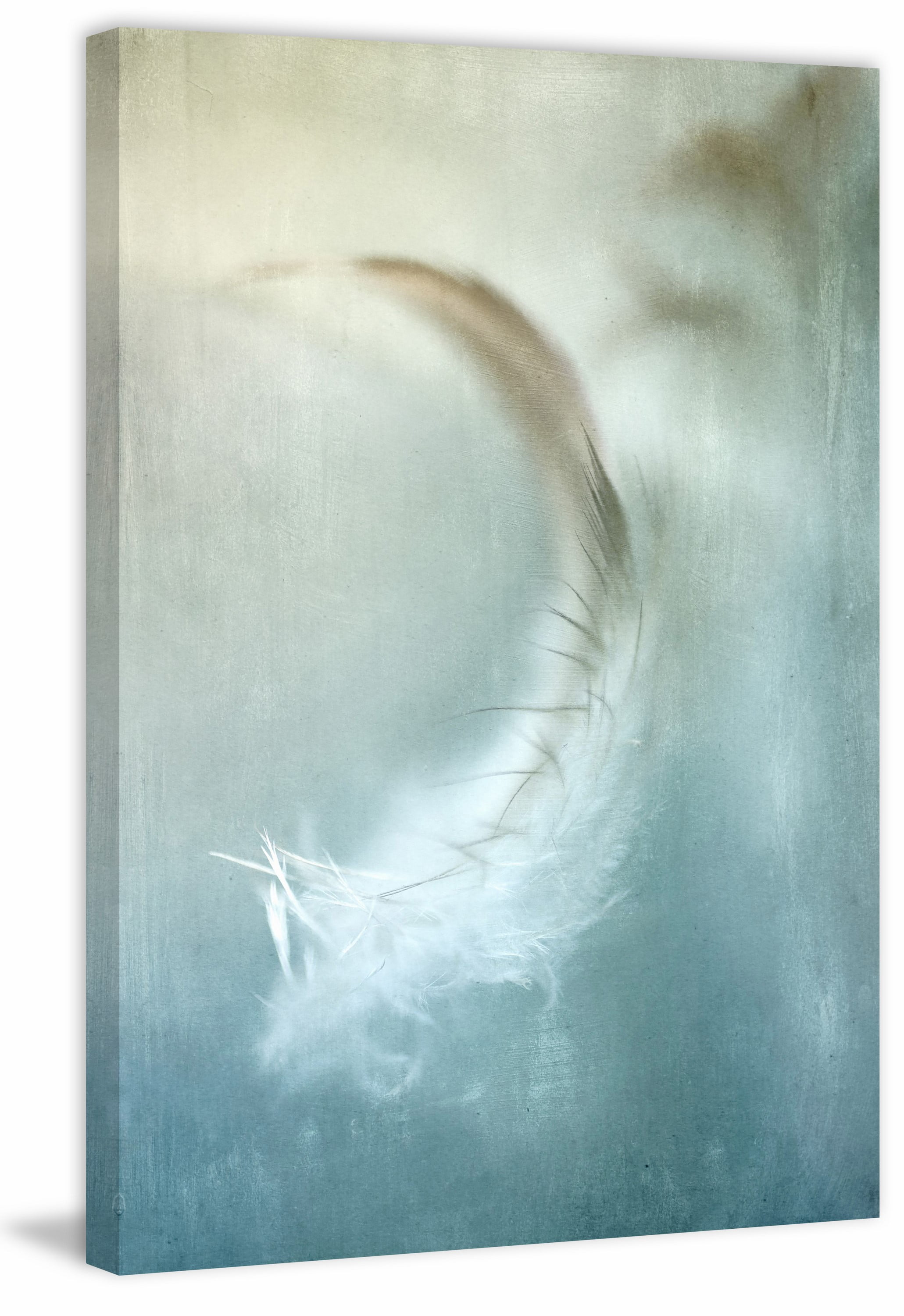 "Wind Blown Feather" Painting Print on Wrapped Canvas
