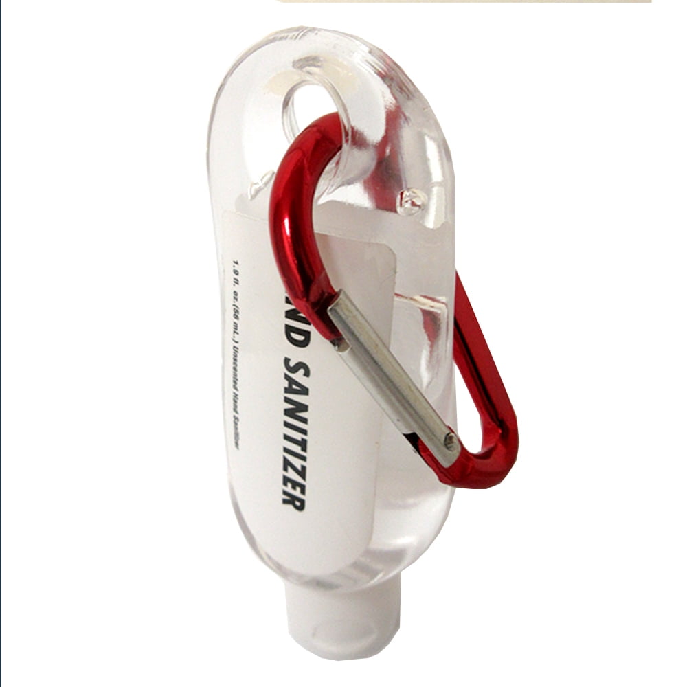 6 PC Original Hand Sanitizer Gel Carabiner Carry Size Travel Size Bottle Carrier