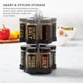 thumbnail image 2 of Kamenstein 12 Jar Madison Revolving Countertop Spice Rack with Spices Included, FREE Spice Refills for 5 years, Black Rack with Black Caps, 2 of 3