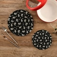 thumbnail image 2 of Pot Holders Trivets Set Pure Cotton Potholders Set, Set of 2, Traditional Paisley Hot Pot Trivets One 9.45 Inch and One 7 Inch for Kitchen Pans Bowl Teapot, 2 of 7