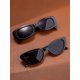 thumbnail image 1 of 2pcs/Set Unisex Cat Eye Ellipse Shape Fashionable Sunglasses, Suitable For Parties, Outdoor Travel, 1 of 4