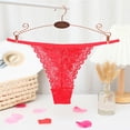 thumbnail image 3 of Gibobby Levantamiento abdominal glúteos bragas cuerpo Calzoncillos encaje sexy para mujer Bragas ahuecadas Bragas encaje ganchillo Tangas G String Lencería Ropa interior（Rojo， M), 3 of 5