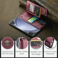 thumbnail image 5 of Dteck Case for Samsung Galaxy Z Fold  7,Magnetic PU Leather Card Slots Wallet Case with RFID Blocking Shockproof Protective Stand Phone Cover for Women Men,Winered, 5 of 7