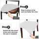 thumbnail image 4 of Funda para silla de oficina, funda elástica para silla de ordenador, funda para silla de mesa a prueba de polvo, funda protectora extraíble y lavable para silla de cocina, 4 of 6