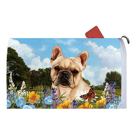 French Bulldog Cream - Best of Breed Summer Flowers Dog Breed Mail Box
