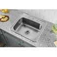 thumbnail image 2 of Drop-In 25 in. Single Bowl 20 Ga. Stainless Steel Kitchen Sink, 2 of 2