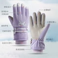 thumbnail image 4 of Besolor Womens Ski Snow Gloves Winter Waterproof Touchscreen Thick Warm Cold Weather Outdoor Sports Gloves, 4 of 5