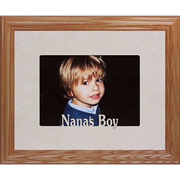 Nana's Boy Frame Holds A Landscape 5X7 Picture/Photo (Lightmedium)