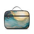 thumbnail image 2 of Blue and Gold Marble Pattern Insulated Lunch Bag Teens,Bento School Lunch Bag for Teens for Work,Picnic or Travel 10.6x7.7x4.3 Inches,12 Can Capacity, 2 of 6