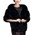 thumbnail image 1 of Ruiboury One Size Fits For Most Ladies Versatile And Adjustable Faux Fur Shawl For All Women Super Soft black, 1 of 6