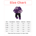 thumbnail image 2 of Toddler Baby Girls Clothes 2-3T Girls Fall Winter Outfits Girls Long Sleeve Color-blocked Top Pants 2PCS Set Purple, 2 of 5