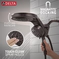 thumbnail image 7 of Delta 6-Setting HydroRain Premium 2-in-1 Dual Shower Head with ProClean Spray, Oil Rubbed Bronze High Pressure Shower Head with Handheld Spray, 1.75 GPM Flow Rate, Venetian Bronze, 7 of 7