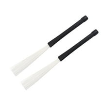 Masteelf 2pcs Jazz Drum Brush Drum Stick Nylon Brush Drum Set Percussion Instrument Accessories