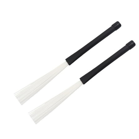Masteelf 2pcs Jazz Drum Brush Drum Stick Nylon Brush Drum Set Percussion Instrument Accessories