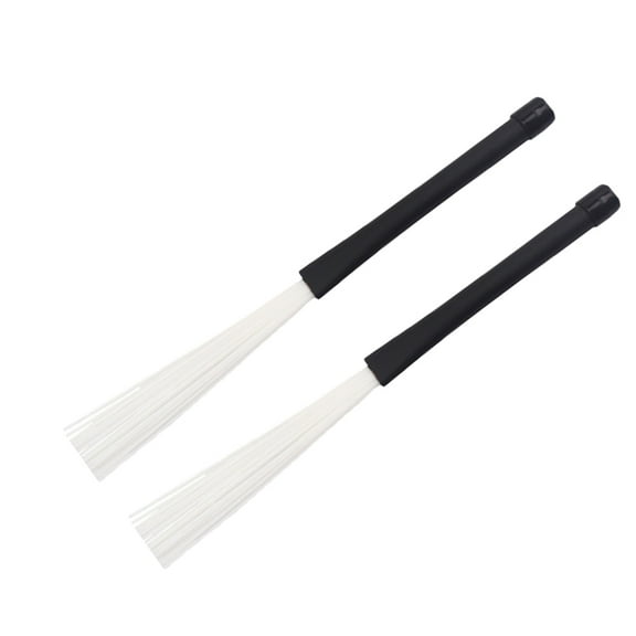 Masteelf 2pcs Jazz Drum Brush Drum Stick Nylon Brush Drum Set Percussion Instrument Accessories
