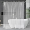 thumbnail image 4 of Wowhub Clear Plastic Shower Curtain Liner with Magnets, Waterproof PEVA Shower Curtain, 71"x71", 4 of 6
