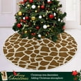thumbnail image 6 of FMSHPON Giraffe Skin Texture Xmas Christmas Tree Skirt Stand Mat for Holiday Party Decoration Indoor Outdoor 48 inches, 6 of 6