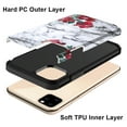 thumbnail image 2 of iPhone 11 Case, Kaesar Slim Hybrid Dual Layer Shockproof Hard Cover Graphic Fashion Cute Colorful Silicone Skin Cover Armor Case for iPhone 11 (Rose White Marble), 2 of 5