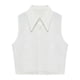 thumbnail image 2 of Blusa de media blusa con cuello falso y accesorio creativo para uso diario en graduación. M, 2 of 9