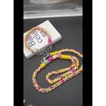 thumbnail image 4 of Hand Woven 4-Strand Dog Leash with Flower Charm, 120cm Anti-Pull Training Rope, Cute Colorful Cotton Blend Lead for Medium & Large Dogs, 4 of 5