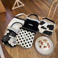 thumbnail image 4 of Spring And Summer Small Bag Portable Canvas Carry Storage Handbag With Lace Trim, 4 of 4