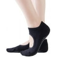 thumbnail image 2 of Women's Cushioned Padded Anti-Slip Grips Yoga Pilates Ballet Barre PiYo Socks(Pack of 5 Pairs), 2 of 4
