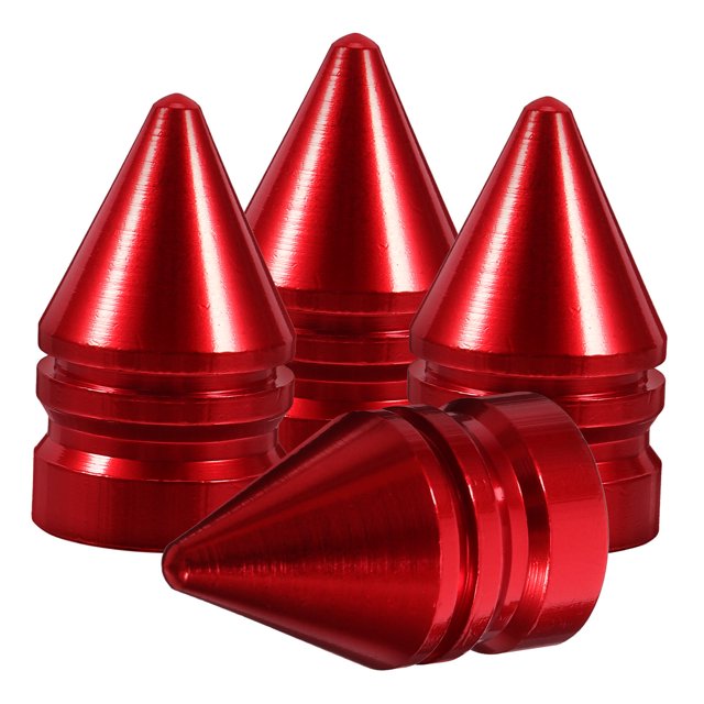 unbranded 4Ud Tapas De Aire Para Neumáticos En Aluminio Rojo Para Duraderas Y Estilosas
