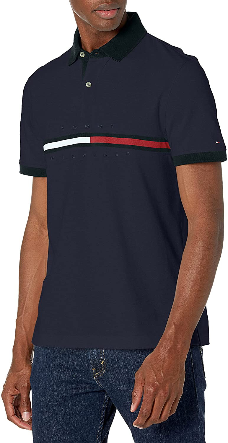 Tommy Hilfiger Men's Flag Pride Polo Shirt in Custom Fit 