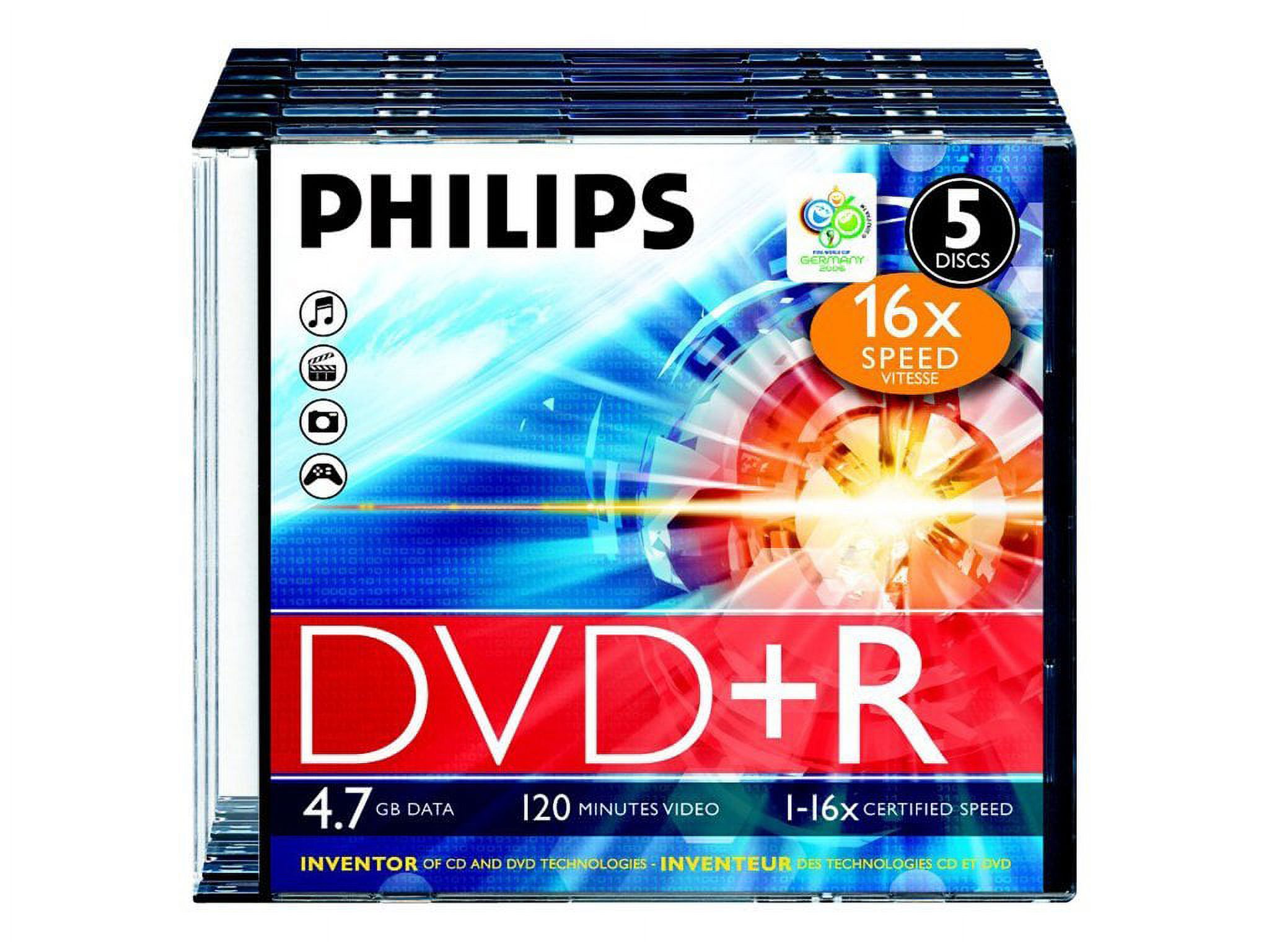 4.7GB DVD+R SLIM CASE 5PK: Electronics - Walmart.com