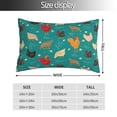 thumbnail image 2 of KLL Cute Hens And Rooster Pillow Covers Envelope Closure,Super Soft and Cozy Fuzzy Fleece Pillow Case Cover 16"x24", 2 of 5