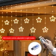 thumbnail image 5 of WILLED Christmas Star Window Lights Indoor, Cute Christmas Window Curtain Lights Decor with Remote, 10 Ft LED Christmas Decorations Curtain String Lights for Bedroom, 5 of 8