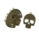 thumbnail image 5 of 6 colgantes de calavera de aleación de zinc, de plata y bronce, estilo gótico, para Halloween., 5 of 7