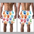 thumbnail image 3 of luoweisi Men's Beach Shorts Quick Dry Swim Trunks with Mesh Lining Dog Paw Prints XL, 3 of 5