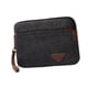 thumbnail image 5 of Bolso de mano para hombre, ligero, con cierre de cremallera, tarjetero, cartera moderna Negro, 5 of 9