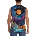 thumbnail image 4 of Balery Fantasy Cosmic Landscape Camisetas sin mangas para hombre, absorbe la humedad y protege contra el mal olor.-Medium, 4 of 7